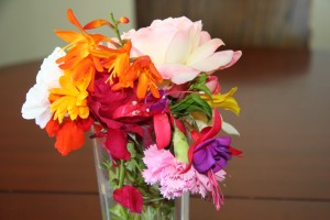 Here is one of the Peas' many lovely bouquets that have come from the gardens.